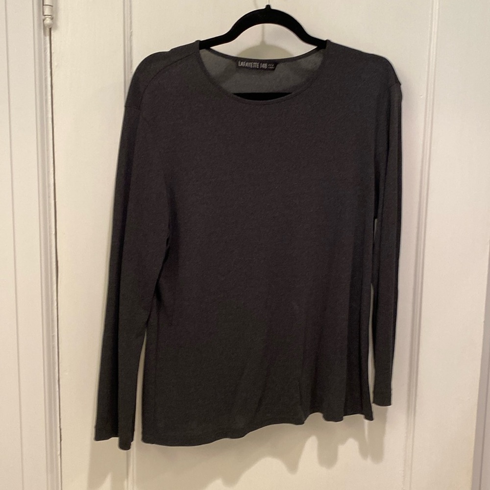 Lafayette 148 dark gray top. Size XL